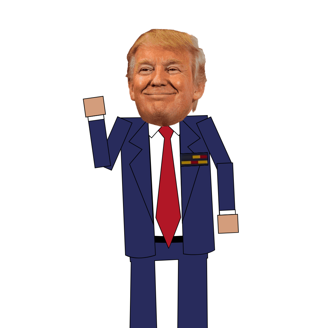 President at podium